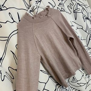 free people lilac scalloped blouse